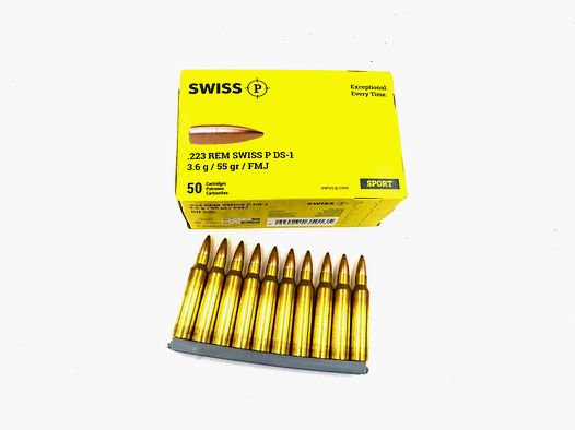 Patronen SWISS P 223Rem 55gr, Preis ab 54 ct/Stück