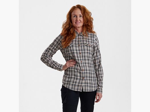 Lady Julia Hemd - Blue Check – Kleidergröße Damen: 36