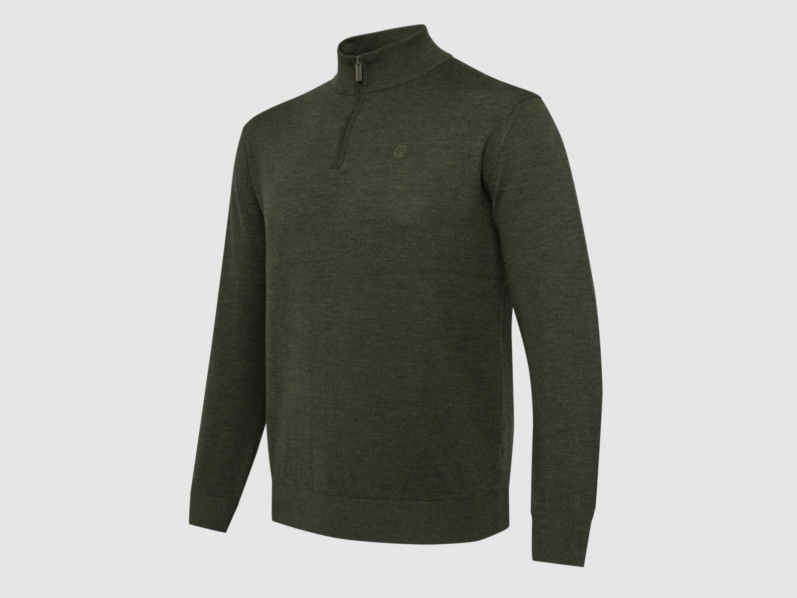 BERETTA Merino Half Zip Pullover Moosgrün