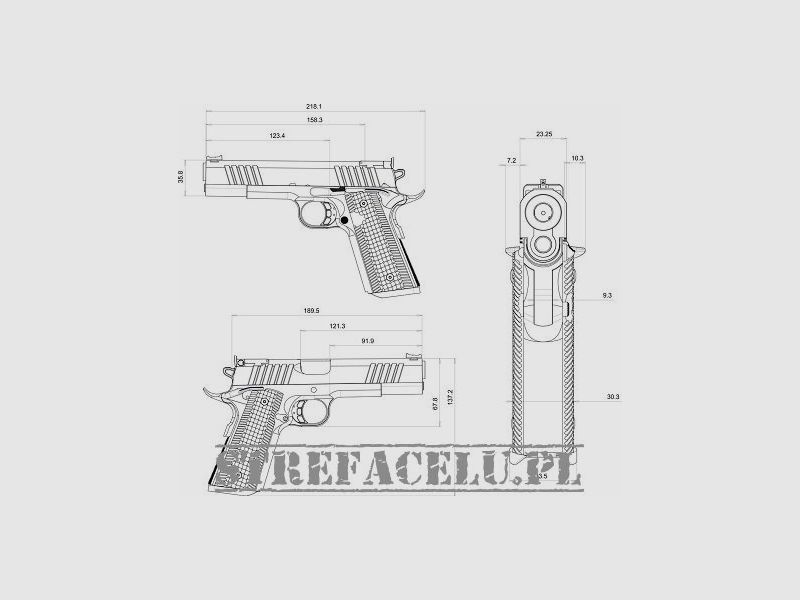 Pistole Bul Armory 1911 TROPHY Kal. .45 ACP, TIN Bull Barrel