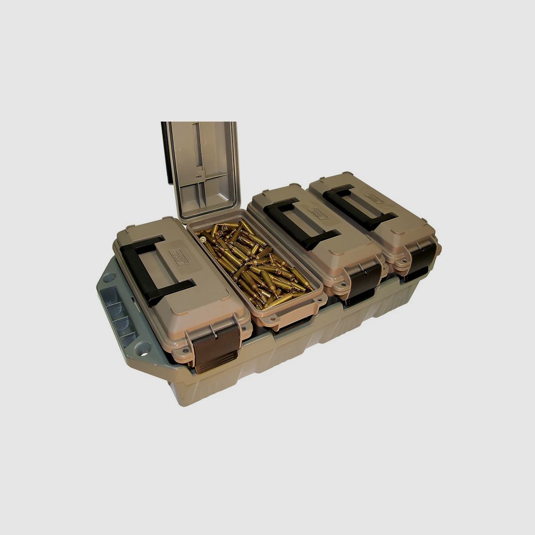 MTM ammunition transport box including 4 boxes