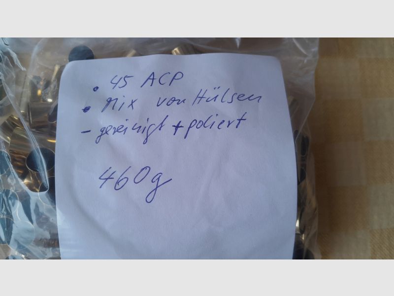 Hülsen 45ACP und Zündhütchen