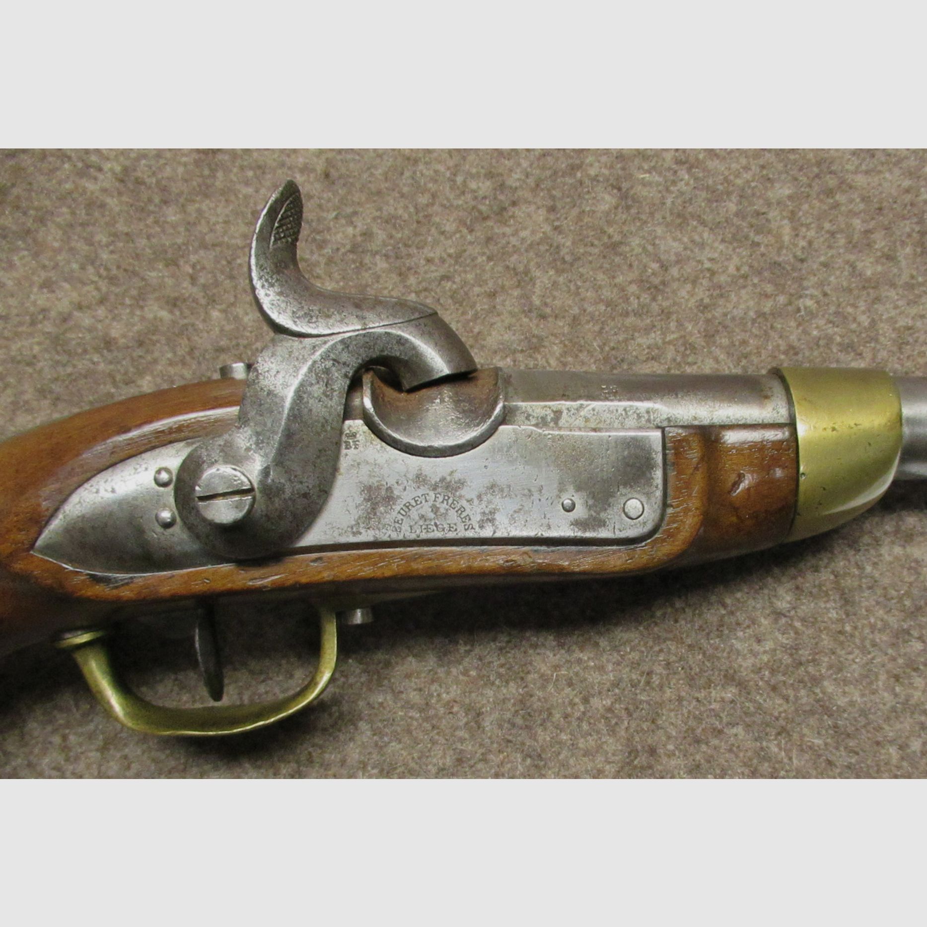 Perkussionspistole BEURET FRERES LIEGE mod. 1842 Kal. 18mm, Bild 3 von 4