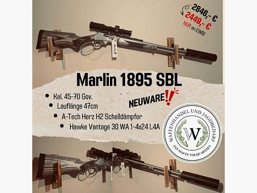 Marlin 1895 SBL 45/70Gov.