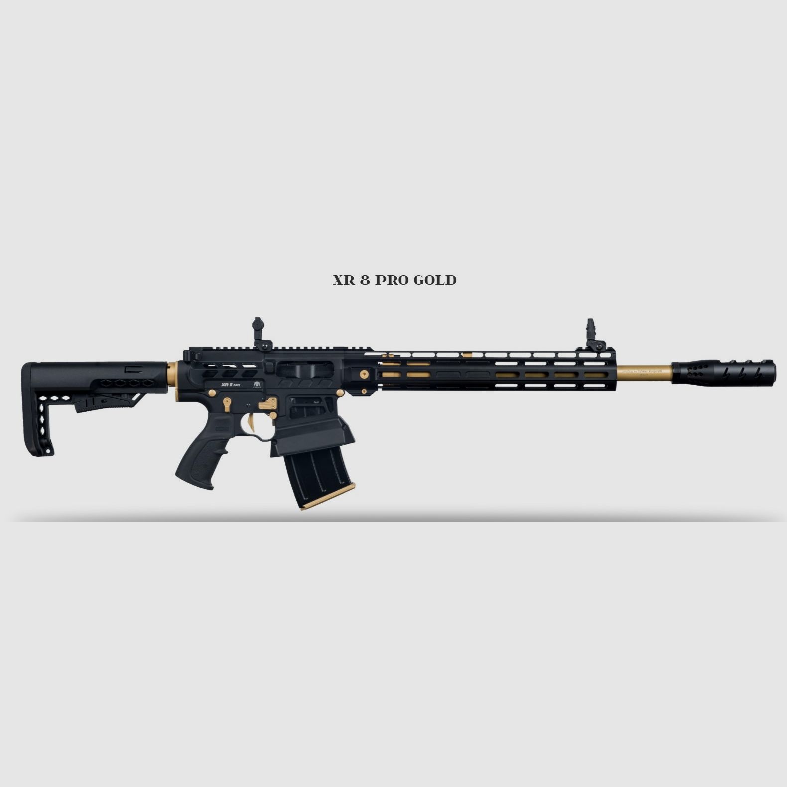 halbautom. Flinte mit Kastenmagazin HUGLU XR 8 PRO GOLD Kaliber 12/76  - IPSC - Mehrdistanz - Speed
