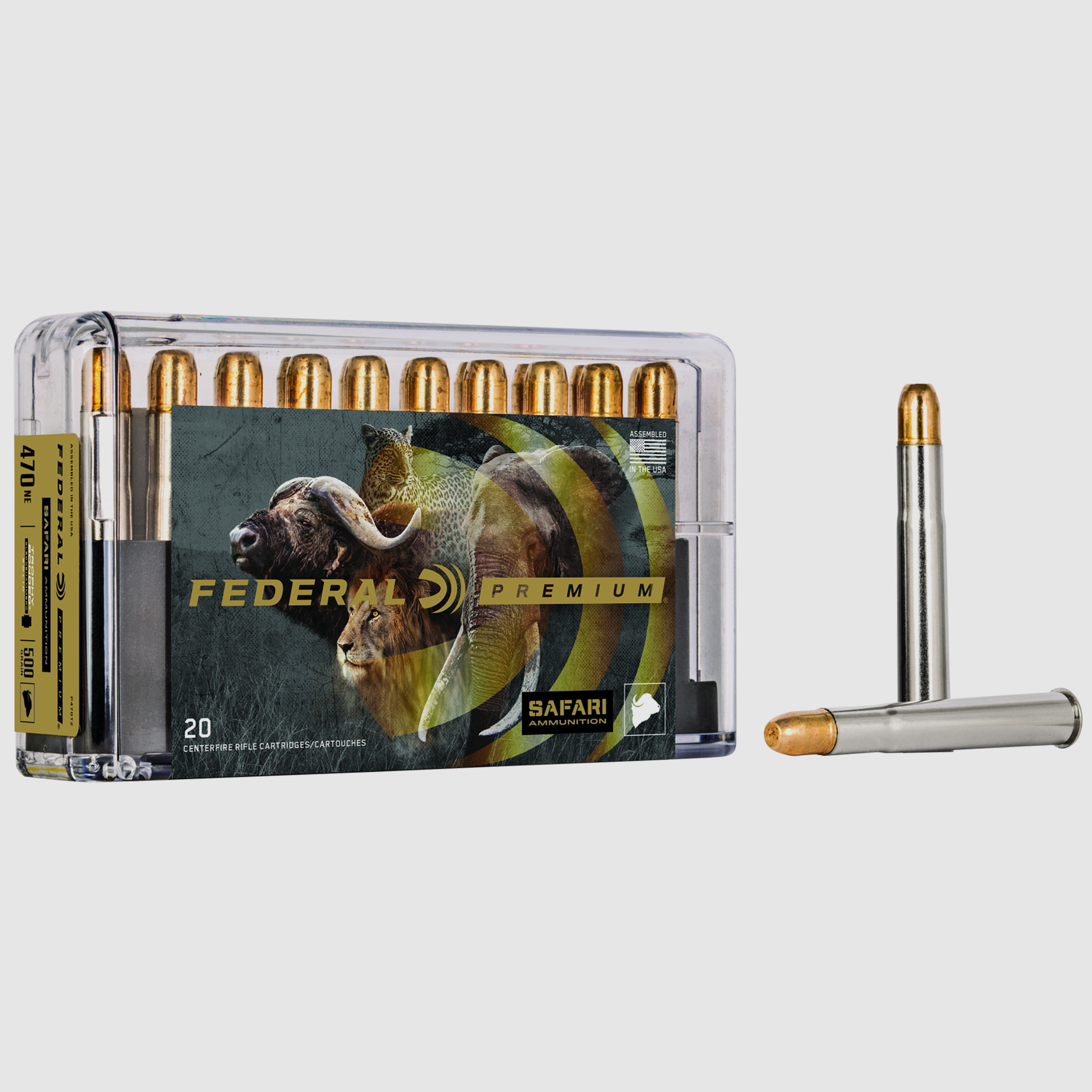 Federal Büchsenmunition Premium .470 N.E. 32,4g Trophy Bonded Sledgehammer Solid