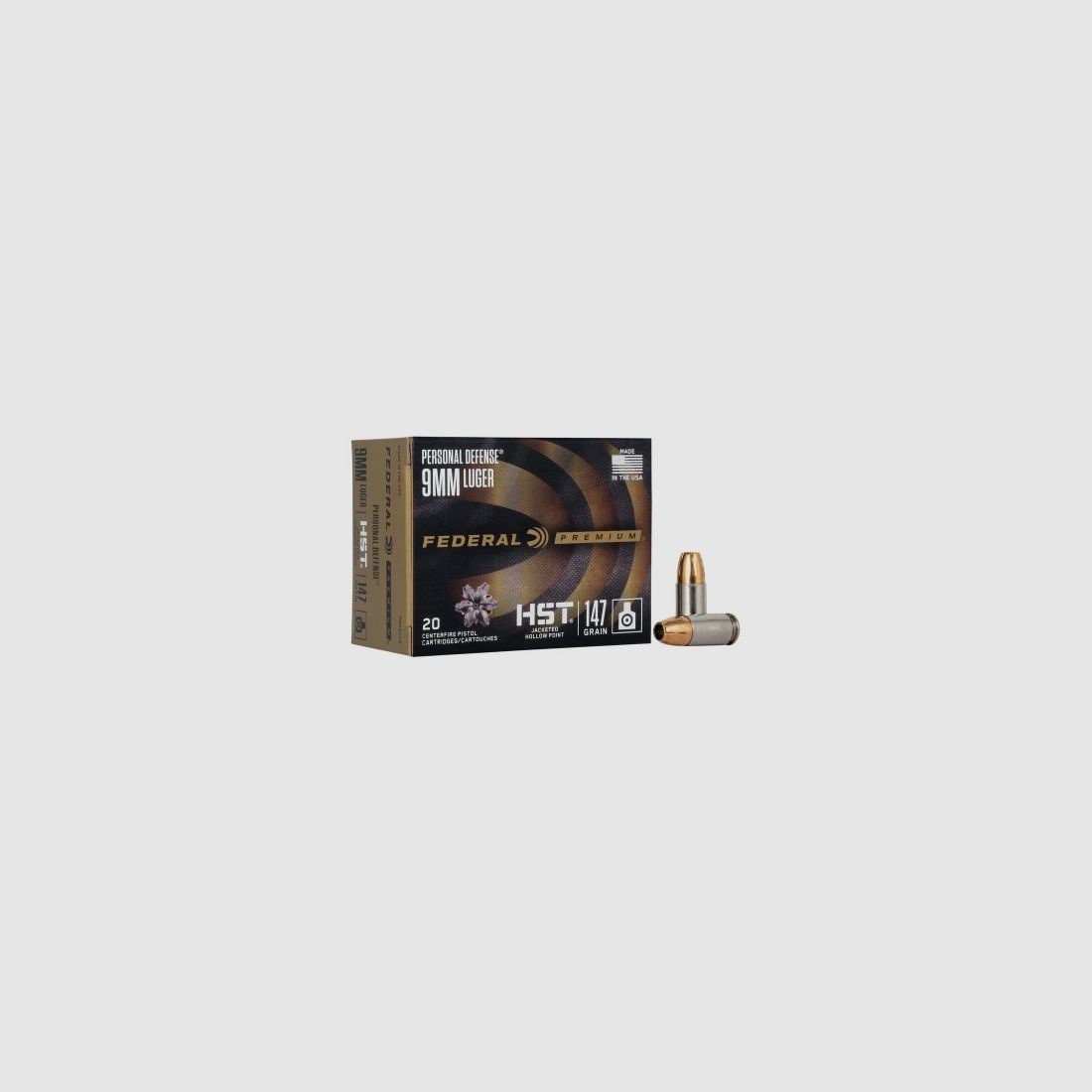 Federal Premium Personal Defense HST 9mm Luger 147GR JHP 20 Patronen