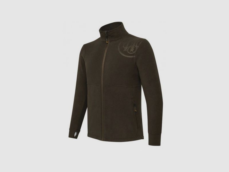 Beretta Fleecejacke braun Modell HP LOGO mit durchgehendem Reißverschluss Art. P3731 T2534 08AA BERETTA, Bild 1 von 6