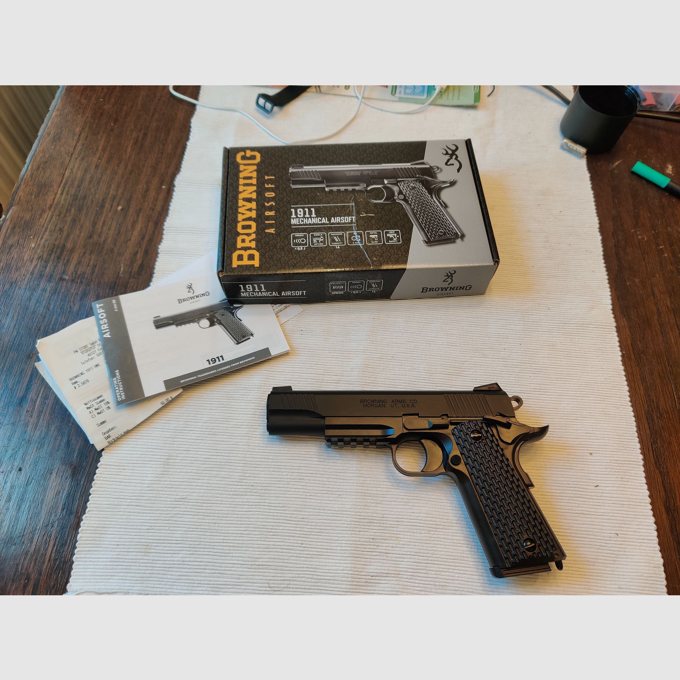 Browning 1911 Airsoft Metalen Slide 0,5 J NIEUW 2 Jaar Garantie