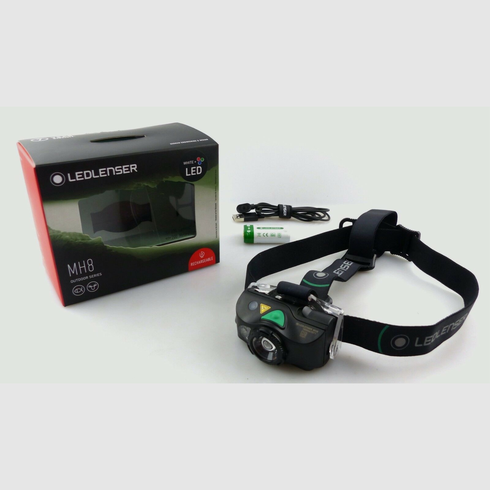 Ledlenser 500972 LED Kopflampe Stirnlampe MH8 Multicolor 600 Lumen Jagd Angeln