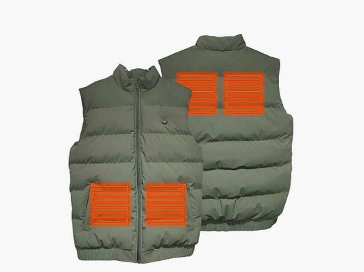 USB heated vest khaki 3 heat levels