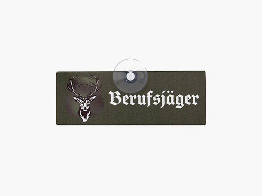 Wild Hilde car sign with suction cup - "Professional Hunter