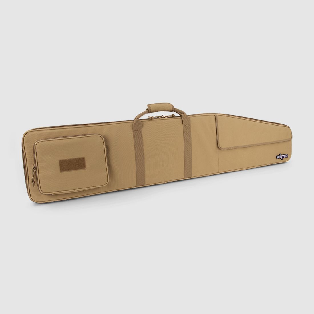 Winter gun bag 130 cm – 1000D (according to graphic), lockable, backpack straps (Dune) – JM-W5-RIFLE