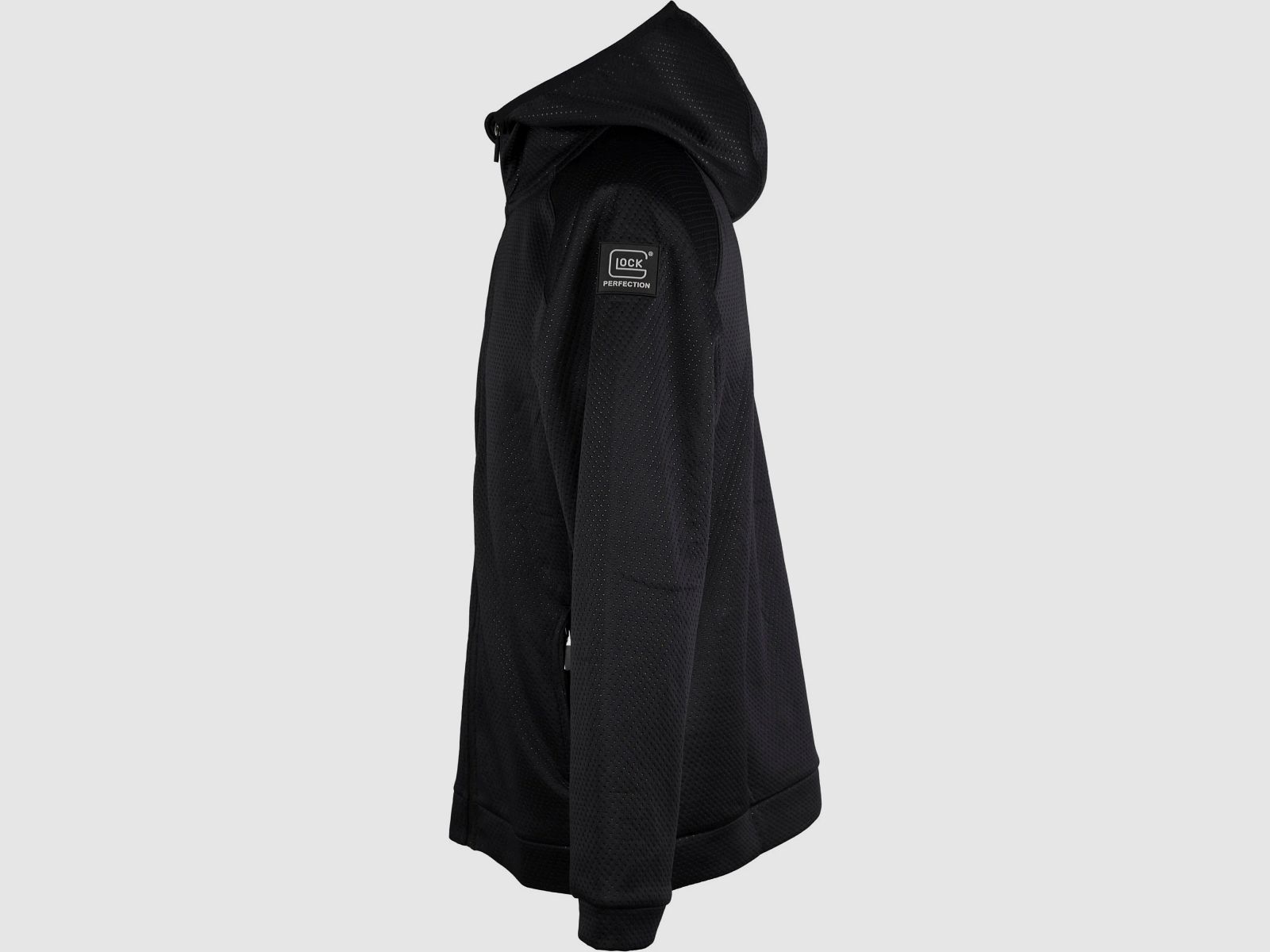 GLOCK Sweatjacket „Perfection“ – Schwarz strukturiert, Größe M