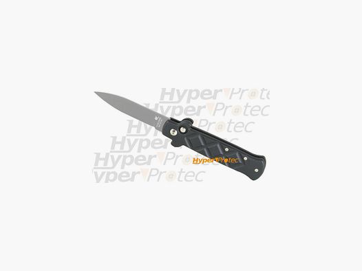 Couteau automatique Beltrame Manche noir Lame grise
