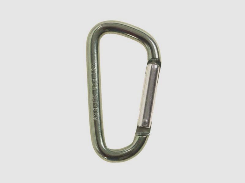 Karabijnhaak, D 7mmx7cm, olijf