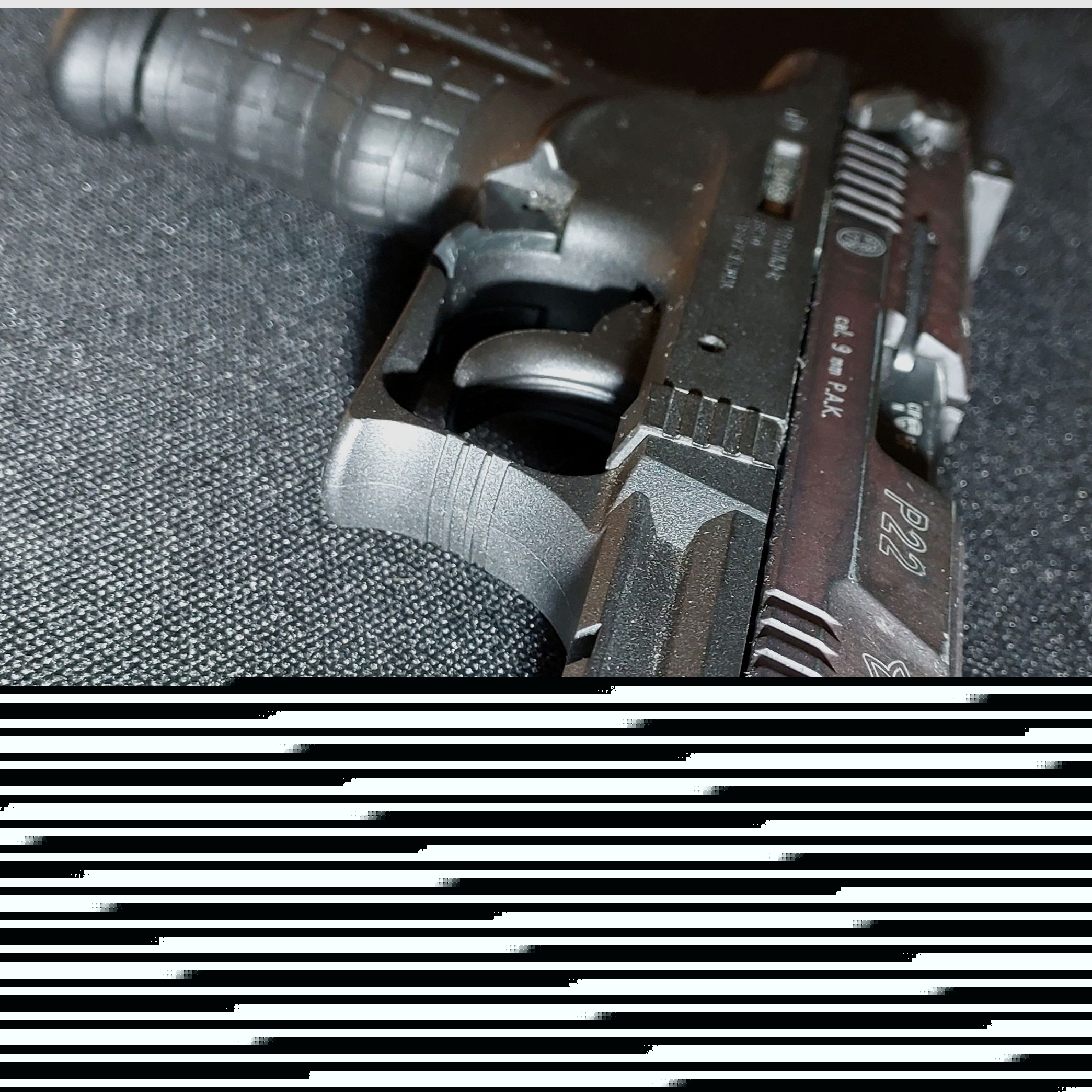 Walther P22 (P 22 Classic) pistola de fogueo 9mm P.A.K. negra (PTB 778) con nuevo holster Normani