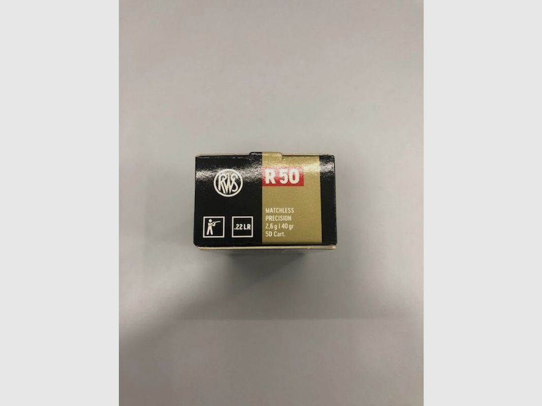 RWS CARTRIDGES 22LR R50 GR 40, image 2 of 2