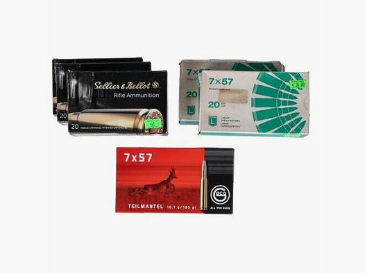Munition 7 x 57 (120 Schuss) S&B/Lapua/Geco