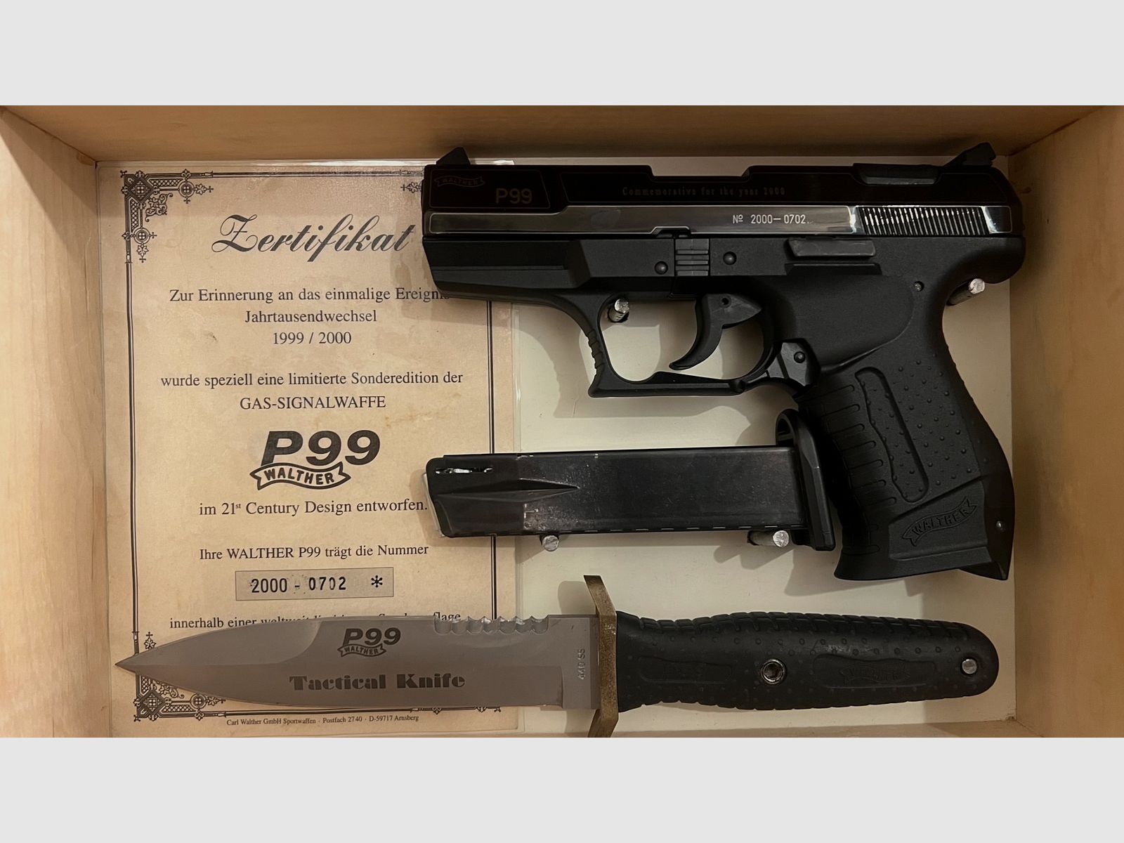 WALTHER P99 «LIMITED EDITION» 2000 PTB 637, immagine 1 di 11