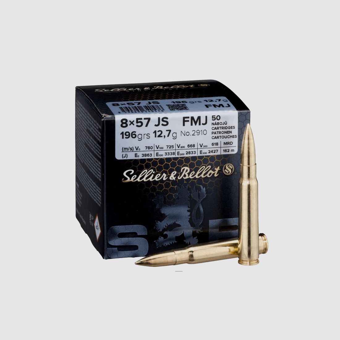 S&B 8X57IS Vollmantel 12,7g/196grs 50Stk