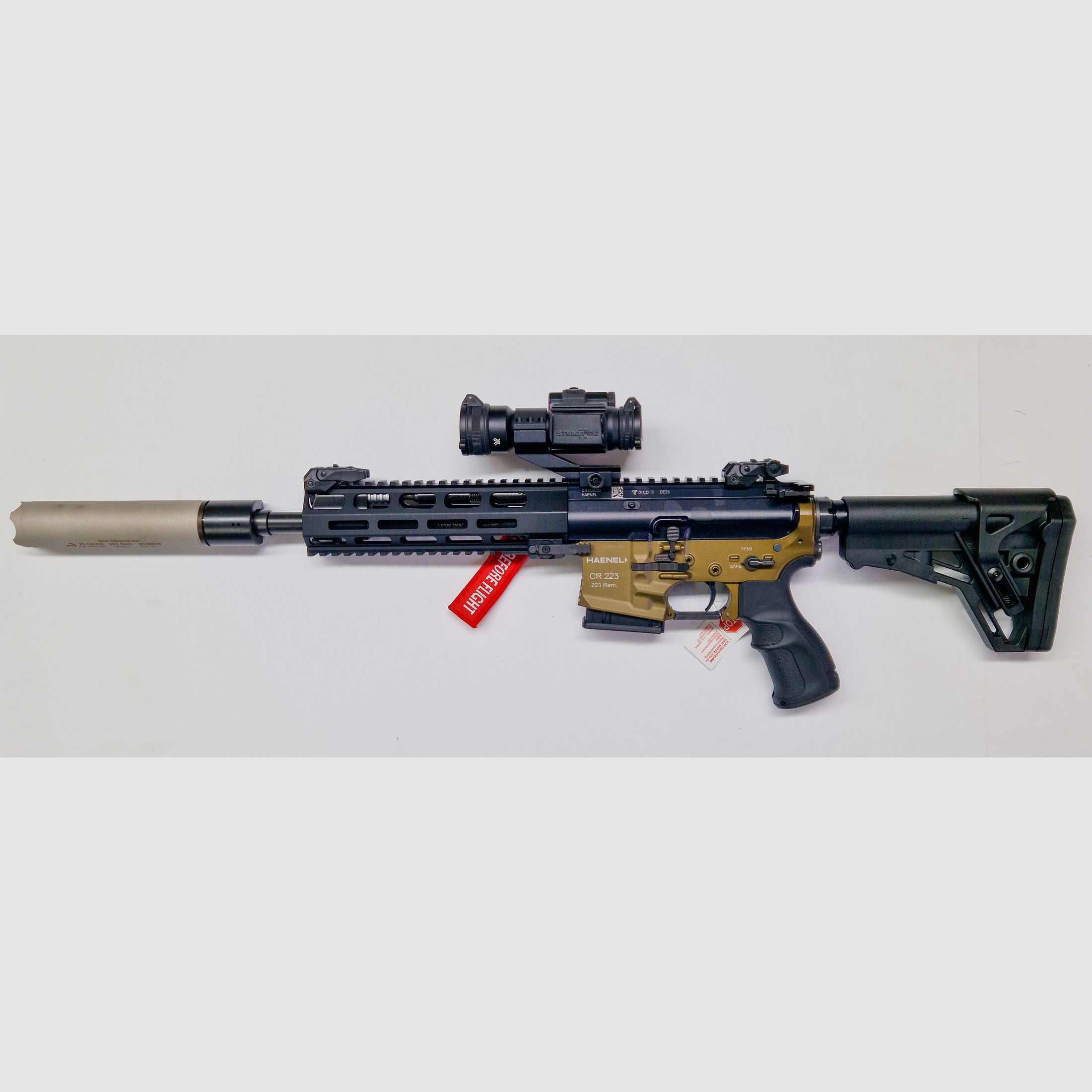 NEU & OVP - Haenel CR223 Duotone - .223Rem. - 10,5" (Jäger&WHE) - B&T Rotex-V - Vortex Strikfire II