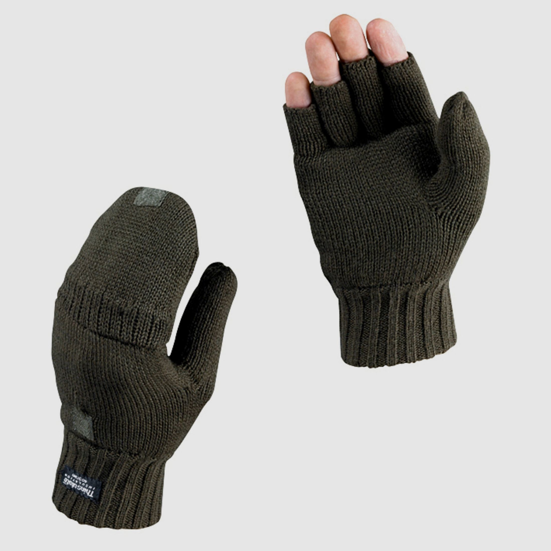 Skogen knitted fingerless gloves