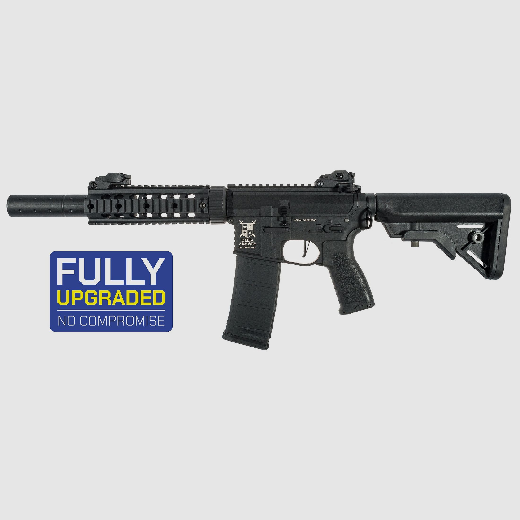 AR15 SilentOps 7" Charlie ETU (Schwarz) frei ab 14 max. 0,5J | Delta Armory