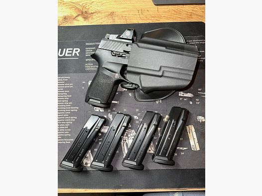 Sig Sauer P320 X-Compact RX 9mm Luger – Romeo1, 5 Magazine, top Zustand