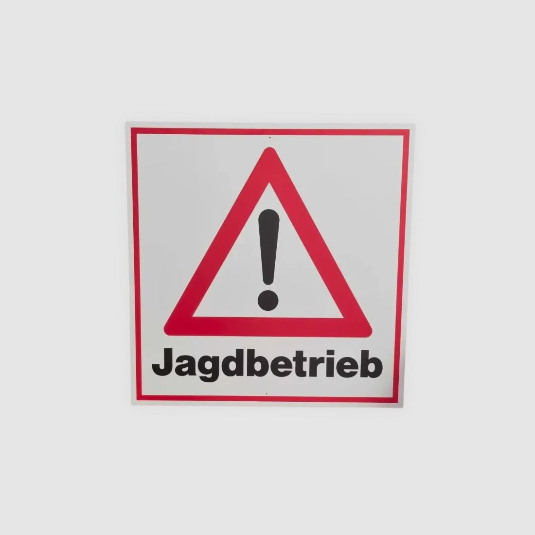 Warnschild Jagdbetrieb - 50x50cm rot/schwarz HPVC