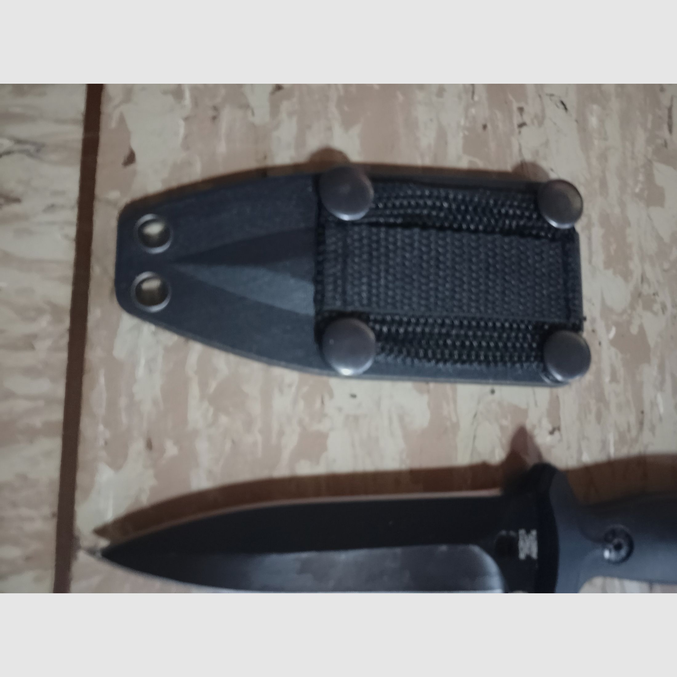 2  Messer Tauchermesser Anglermesser Taschenmesser mit Scheide Schwarz stabil Pocket Knife black set