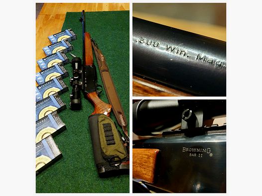 Browning Bar II, .300 WinMag,Büchse,Selbstlader,DDOptics,Munition,Gewehrriemen Niggeloh 
