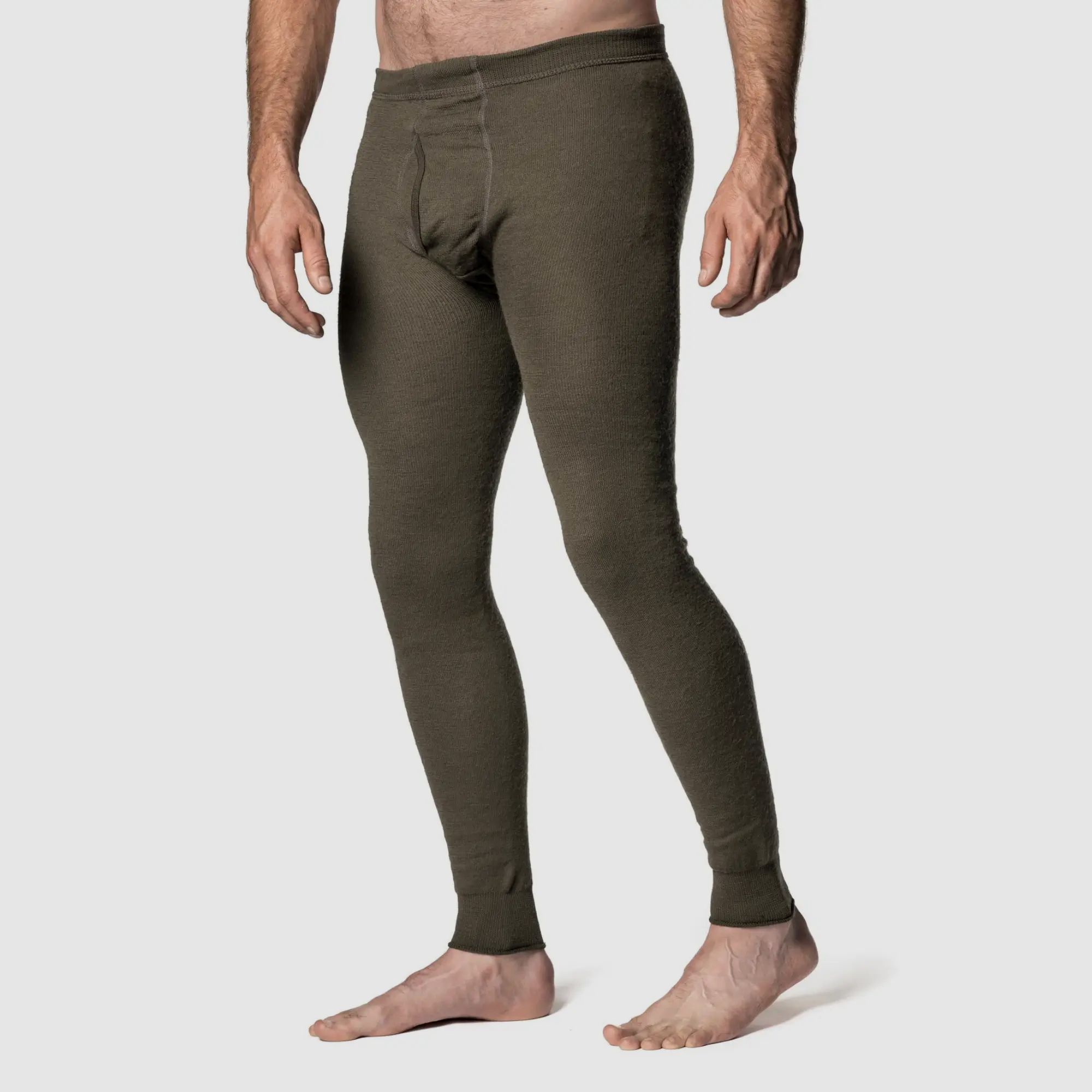 Woolpower Long Johns Man 200 Thermo-Unterhose mit Eingriff (Pine Green)
