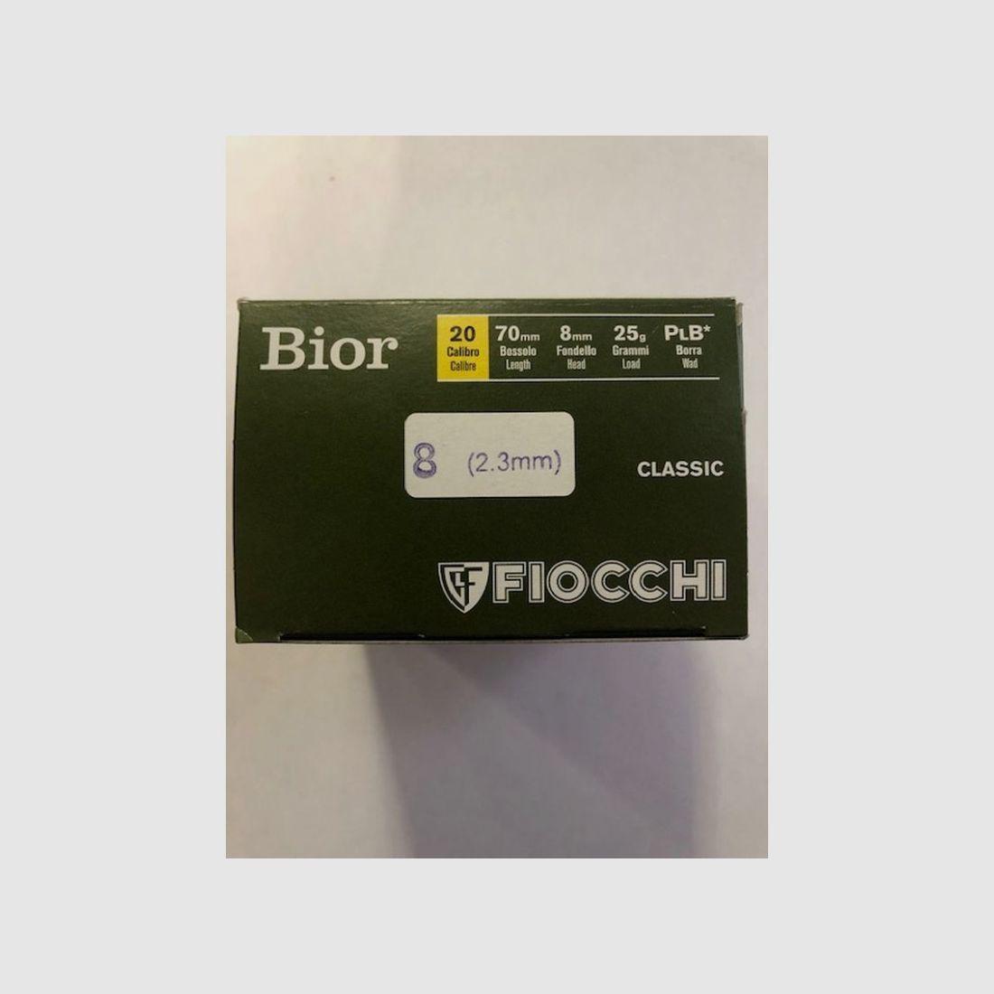 FIOCCHI CART BIOR C20 PB 8 Pociski, zdjęcie 1 z 2