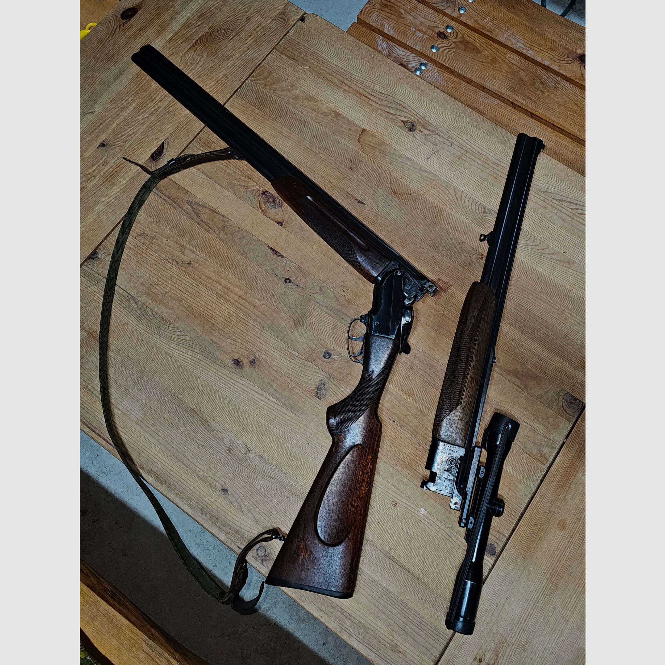 Bockdoppelflinte 16/70 mit wechsellauf 16/70-7x57R