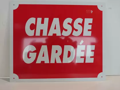 PVC Bord Jachtgebied