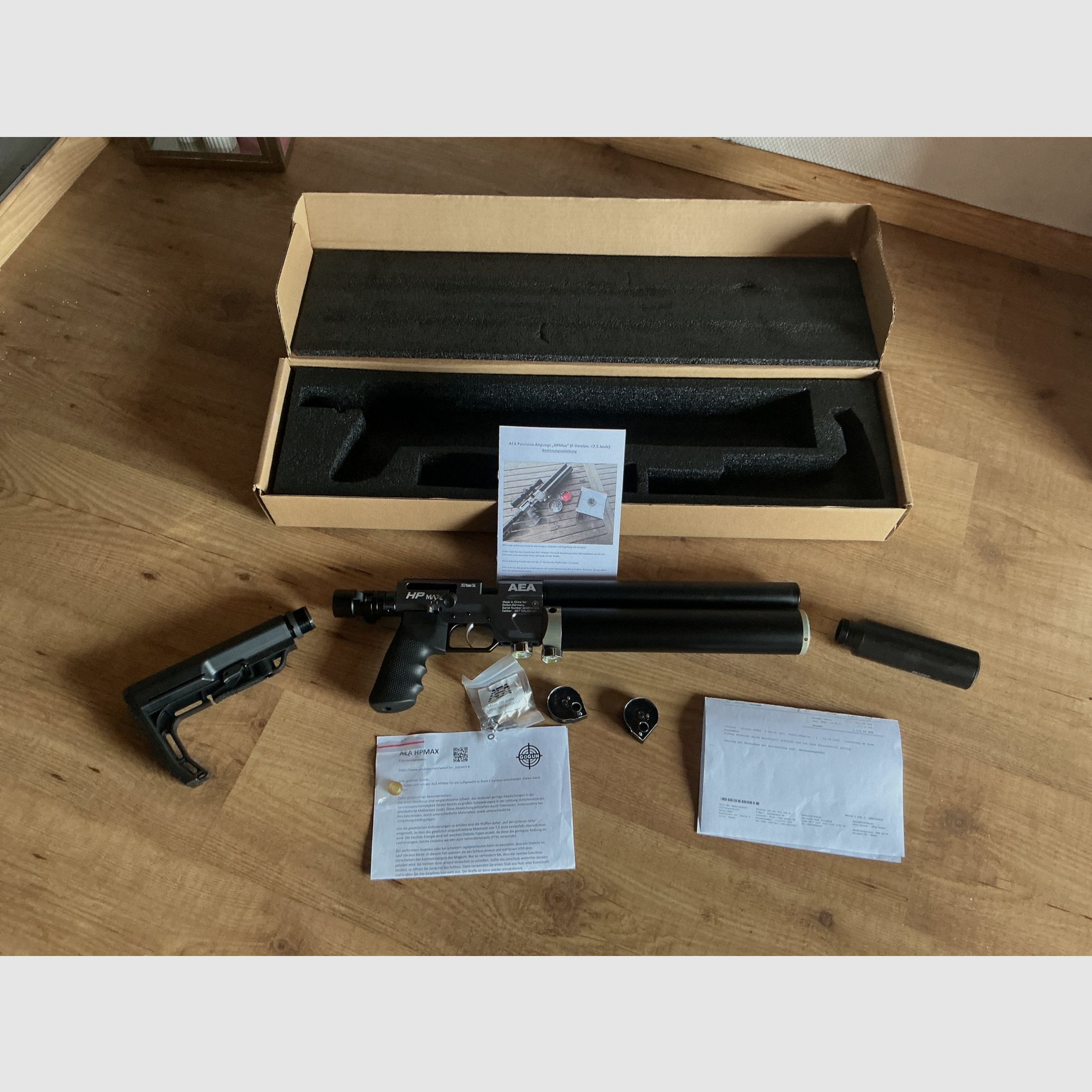 Airgun HPMAX F-Serie incl. Schalldämpfer 