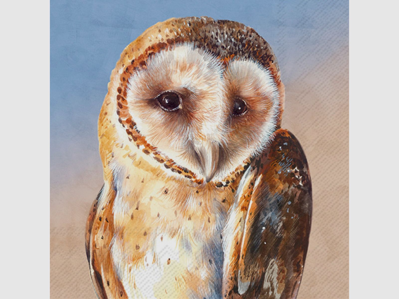 VOTRE serviette à cocktail hibou