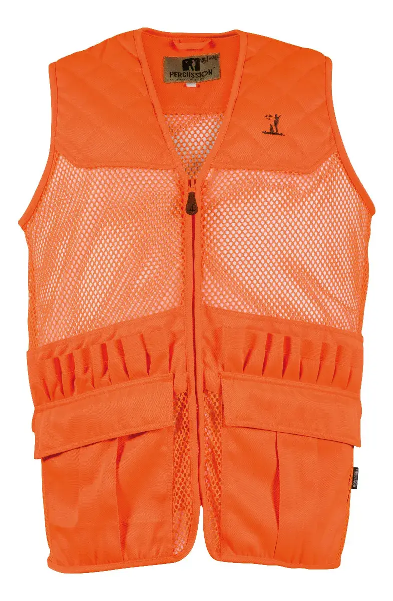 Gilet da Caccia Percussion Savane Rete Arancione, immagine 2 di 2