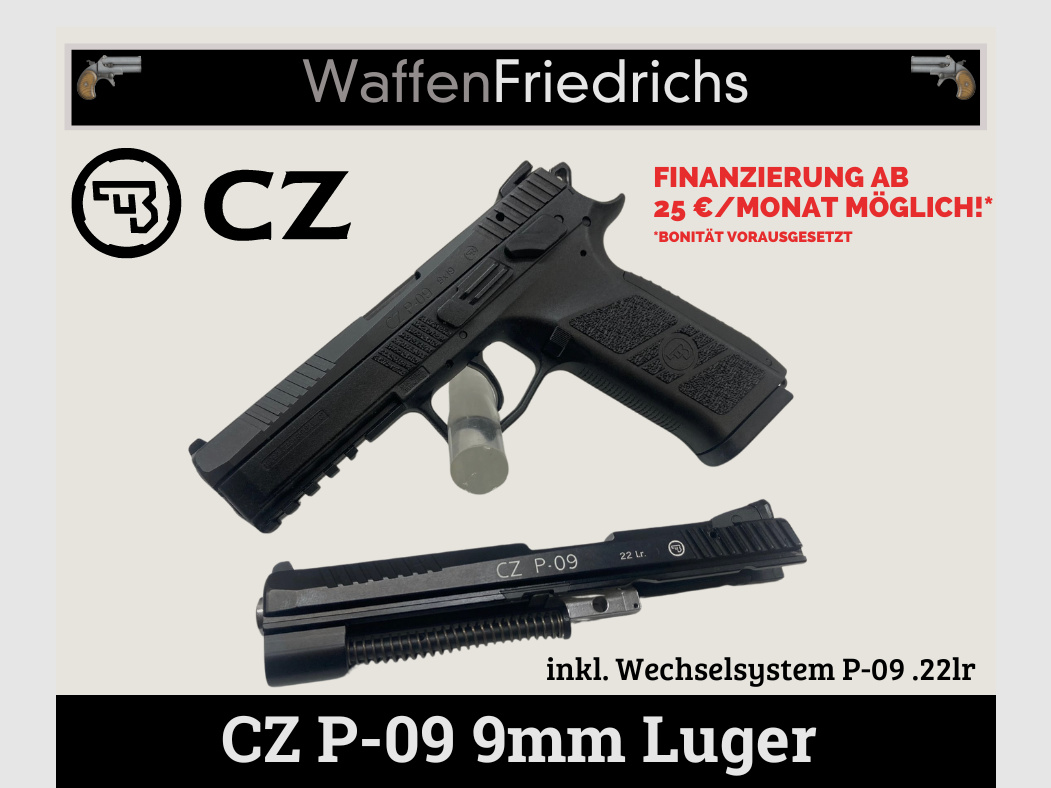 CZ P-09 inkl. Wechselsystem P-09 .22lr - WaffenFriedrichs