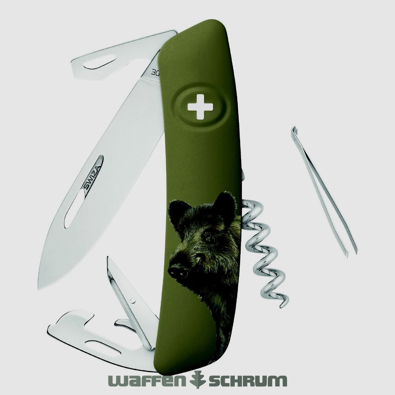 Swiza Folding Knife D05 Wild Boar Blade Lock Blade Length: 7.5cm - Steel 440