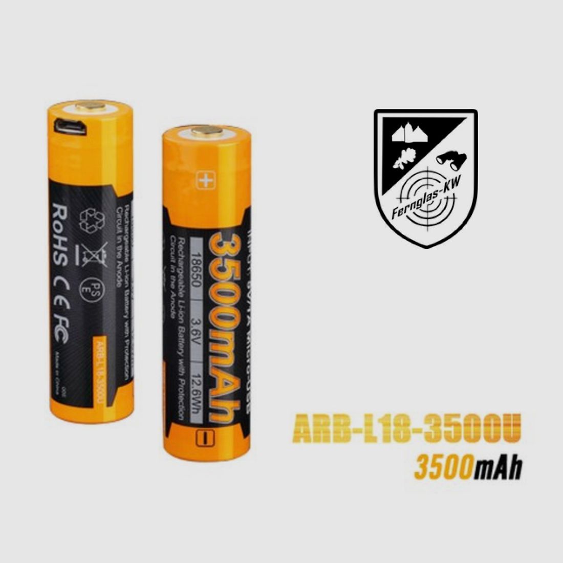 Fenix ARB-L18-3500U mAh 18650 LiIon Akku geschützt