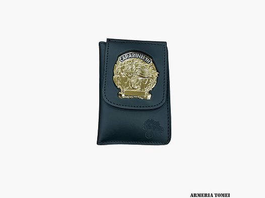 LEATHER WALLET CARABINIERI (GOLD PLAQUE)