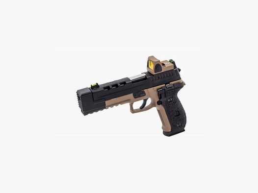 Vorsk GBB gas replica VP26X Tan frame 1,0J + roodpunt BDS