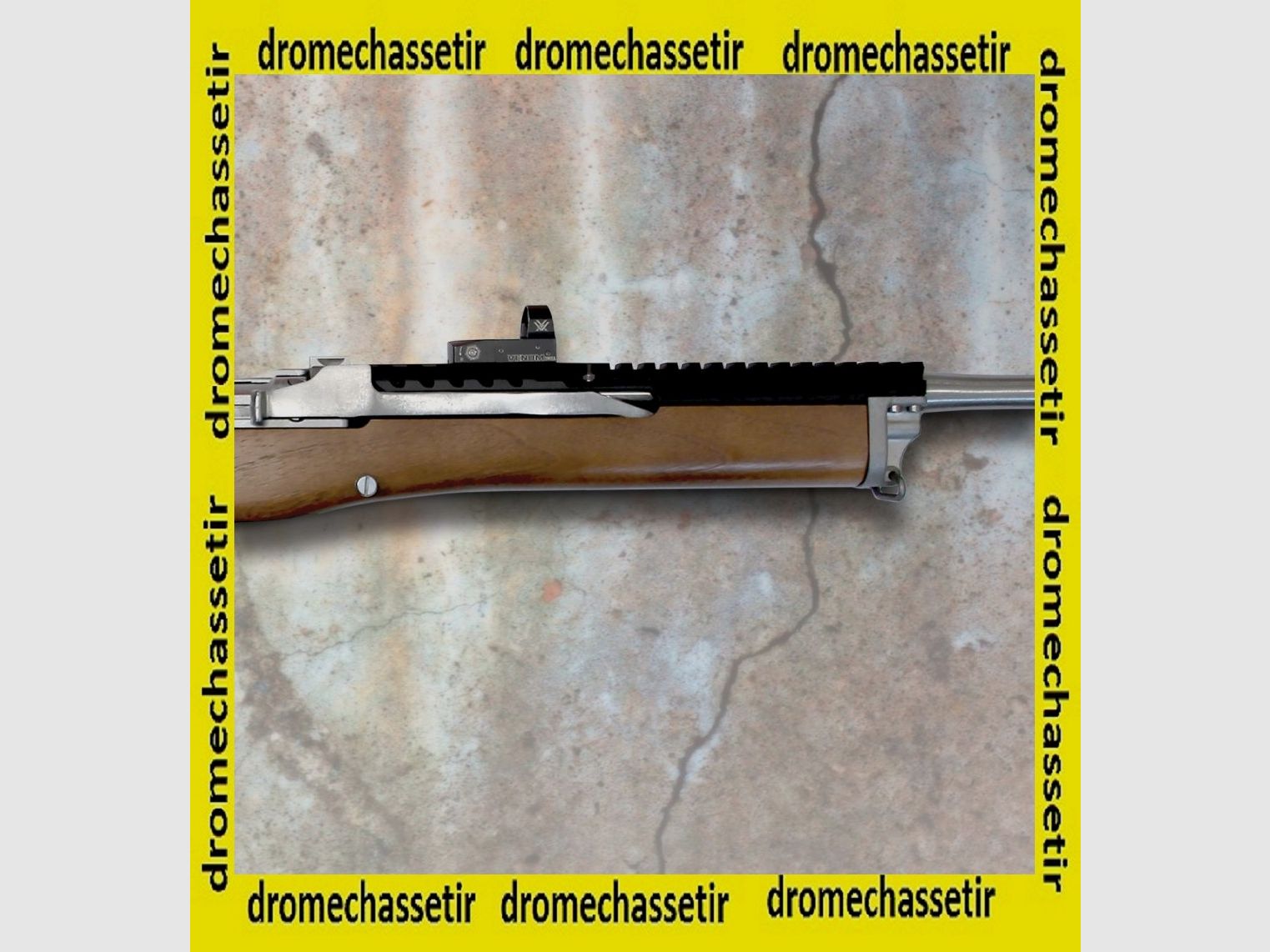 rail picatinny Hannibal ruger mini 14 noir, image 2 sur 2