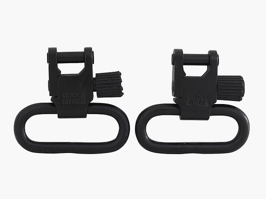 Set di ganci QD Uncle Mike's in acciaio inossidabile per cinghie larghe nero 2 pezzi