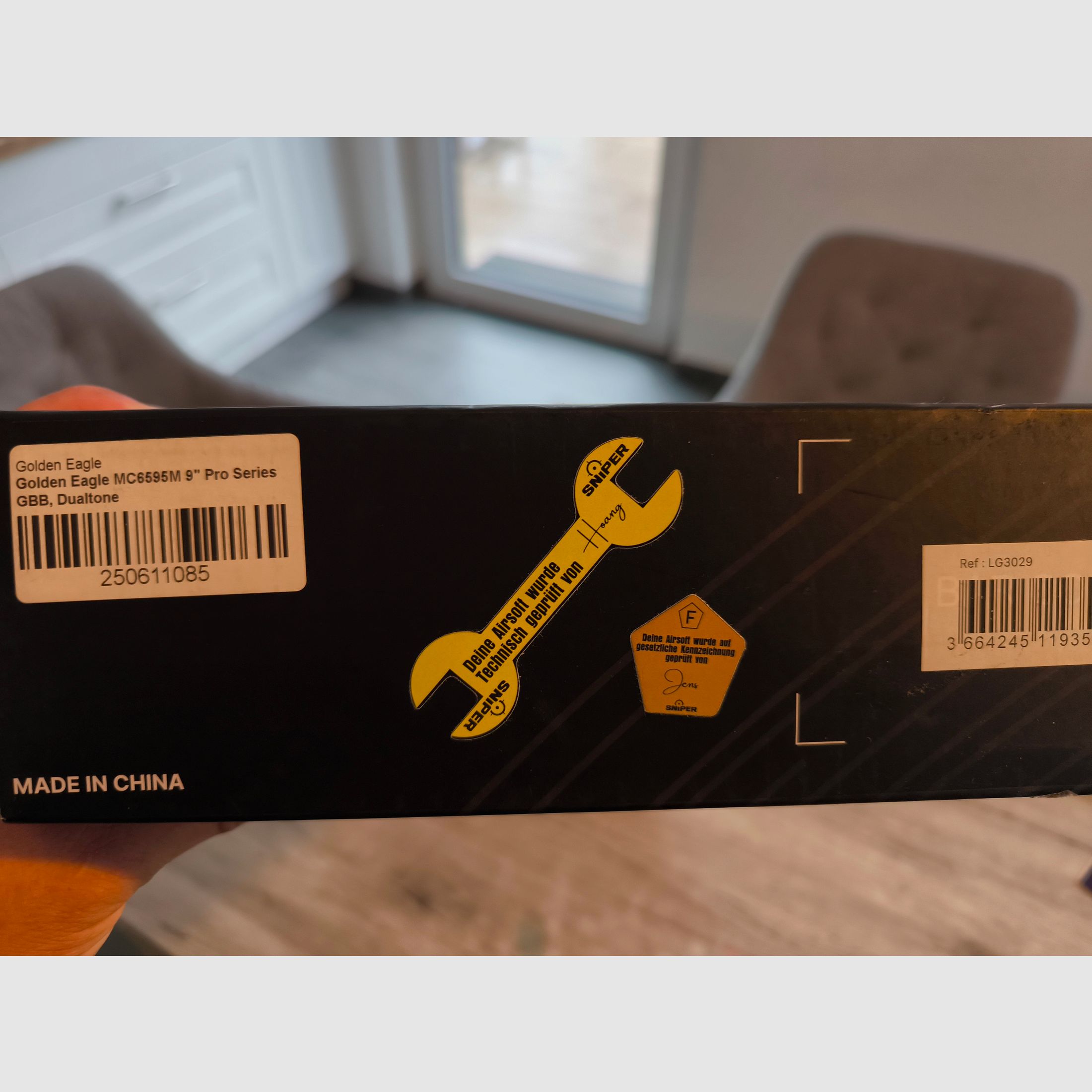 Golden Eagle MC 6595M 9" Pro Series GBB 6mm Airsoft