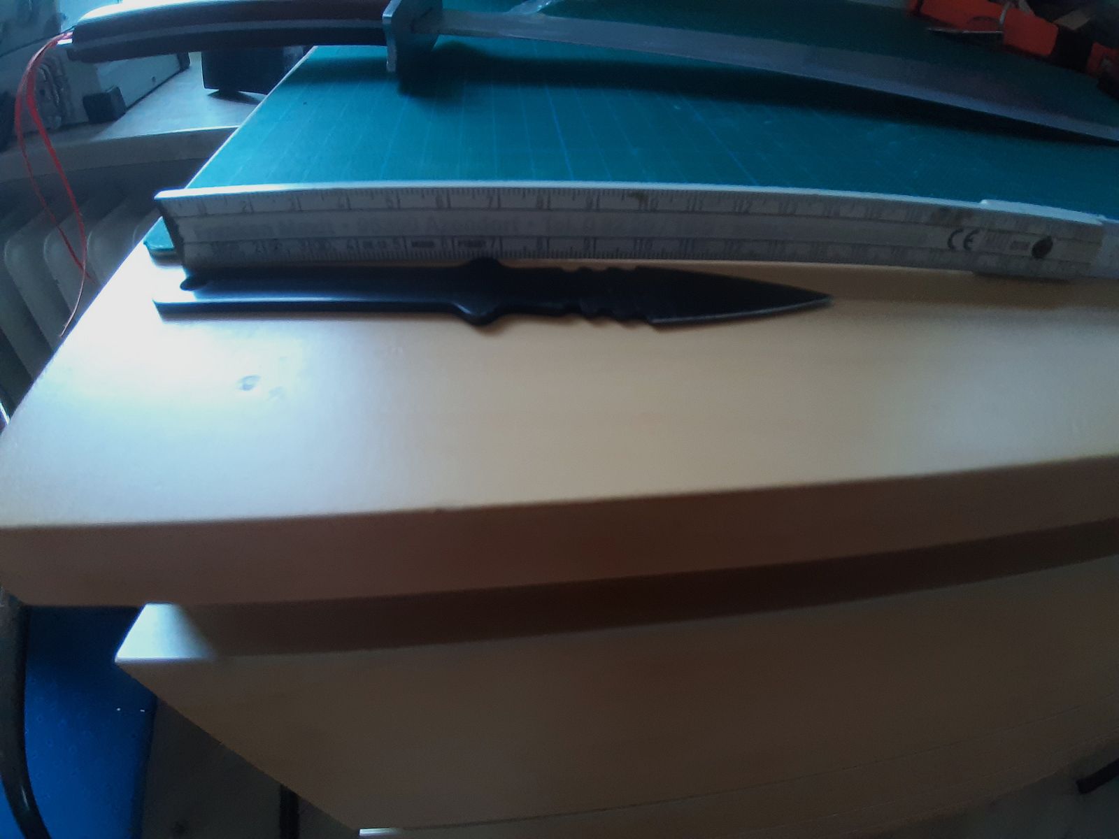 NOUVEAU Couteau de brousse chinois en forme de dragon, tranchant et la lame est double face avec un motif de dragon gravé