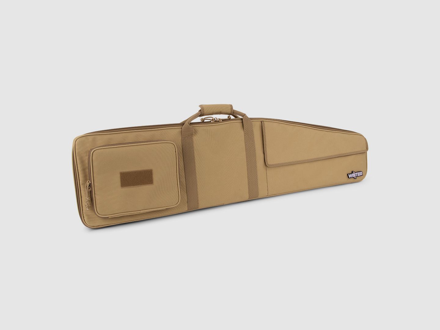 Winter Waffentasche W4 110 cm – wasserabweisend, abschließbar, abnehmbare Rucksackgurte (Dune)