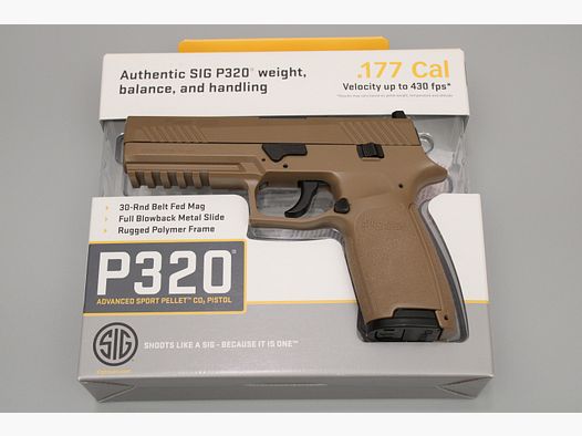 SIG SAUER P320 Coyote TAN Blow Back 4,5 mm Diabolo Co2-Pistole